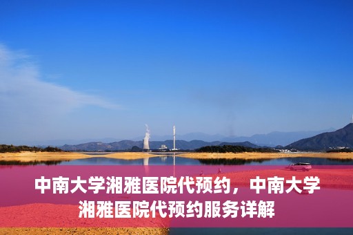 中南大学湘雅医院代预约，中南大学湘雅医院代预约服务详解