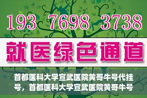 首都医科大学宣武医院黄哥牛号代挂号，首都医科大学宣武医院黄哥牛号助您轻松预约挂号