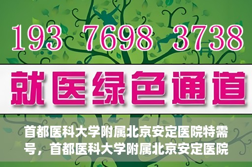 首都医科大学附属北京安定医院特需号，首都医科大学附属北京安定医院特需号，专业医疗服务的独特之处