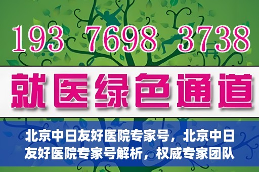 北京中日友好医院专家号，北京中日友好医院专家号解析，权威专家团队深度解读健康疑难杂症之道