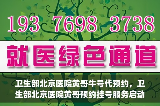 卫生部北京医院黄哥牛号代预约，卫生部北京医院黄哥预约挂号服务启动