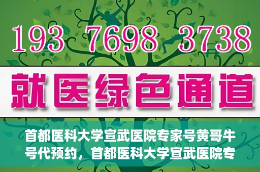 首都医科大学宣武医院专家号黄哥牛号代预约，首都医科大学宣武医院专家号黄哥牛号预约服务解析
