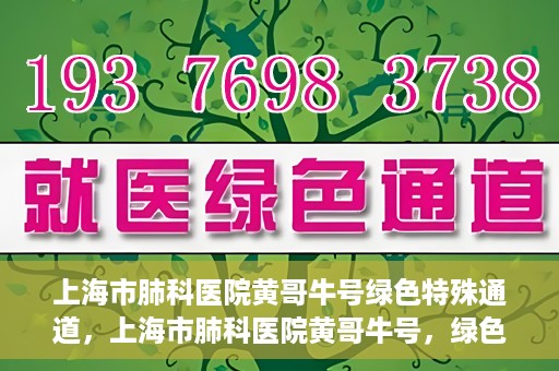 上海市肺科医院黄哥牛号绿色特殊通道，上海市肺科医院黄哥牛号，绿色特殊通道开启健康之门
