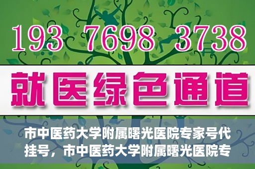 市中医药大学附属曙光医院专家号代挂号，市中医药大学附属曙光医院专家号代挂号服务解析