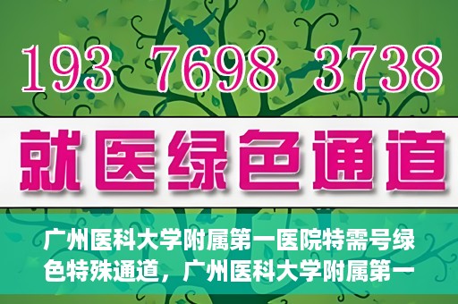 广州医科大学附属第一医院特需号绿色特殊通道，广州医科大学附属第一医院特需号绿色通道，优质医疗服务的快速通道