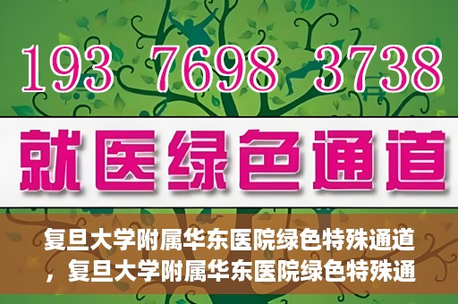 复旦大学附属华东医院绿色特殊通道，复旦大学附属华东医院绿色特殊通道，健康之路的新篇章