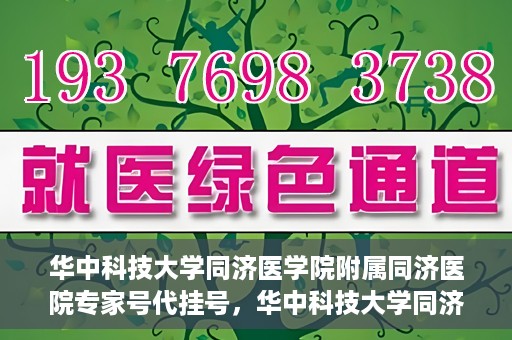 华中科技大学同济医学院附属同济医院专家号代挂号，华中科技大学同济医院专家号代挂号服务解析