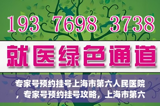 专家号预约挂号上海市第六人民医院，专家号预约挂号攻略，上海市第六人民医院就医指南