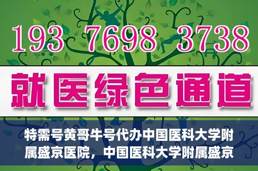 特需号黄哥牛号代办中国医科大学附属盛京医院，中国医科大学附属盛京医院特需号黄哥牛号代办服务详解