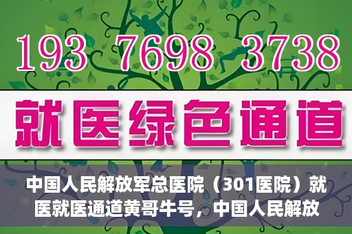 中国人民解放军总医院（301医院）就医就医通道黄哥牛号，中国人民解放军总医院（301医院）黄哥牛号就医通道详解