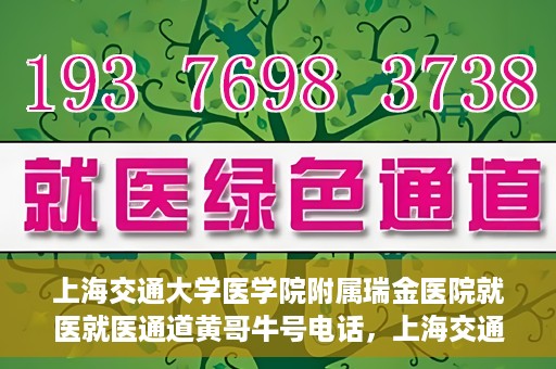 上海交通大学医学院附属瑞金医院就医就医通道黄哥牛号电话，上海交通大学医学院附属瑞金医院就医通道解析，黄哥牛号电话一览