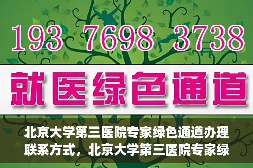 北京大学第三医院专家绿色通道办理联系方式，北京大学第三医院专家绿色通道办理指南，专家联系方式全解析