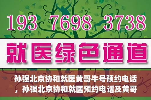 孙强北京协和就医黄哥牛号预约电话，孙强北京协和就医预约电话及黄哥牛号预约攻略