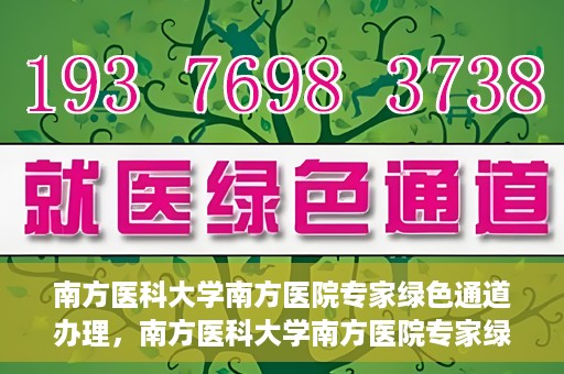 南方医科大学南方医院专家绿色通道办理，南方医科大学南方医院专家绿色通道办理详解