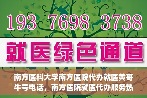 南方医科大学南方医院代办就医黄哥牛号电话，南方医院就医代办服务热线揭秘，黄哥牛号电话助您轻松就医！