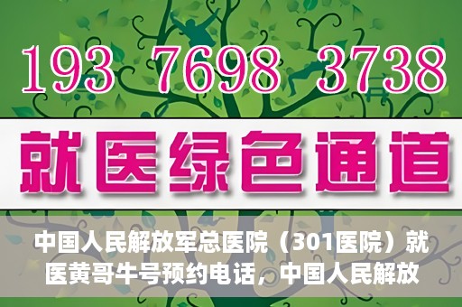 中国人民解放军总医院（301医院）就医黄哥牛号预约电话，中国人民解放军总医院（301医院）黄哥牛号预约电话及就医指南