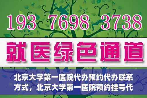 北京大学第一医院代办预约代办联系方式，北京大学第一医院预约挂号代办联系方式解析