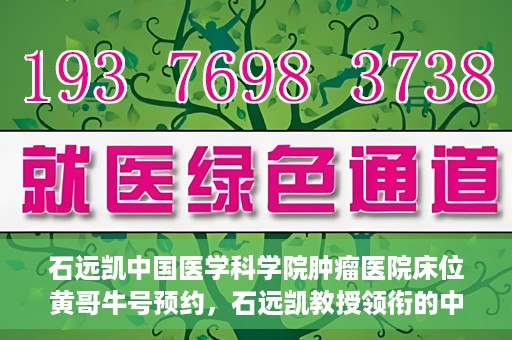 石远凯中国医学科学院肿瘤医院床位黄哥牛号预约，石远凯教授领衔的中国医学科学院肿瘤医院床位预约攻略，黄哥牛号预约详解