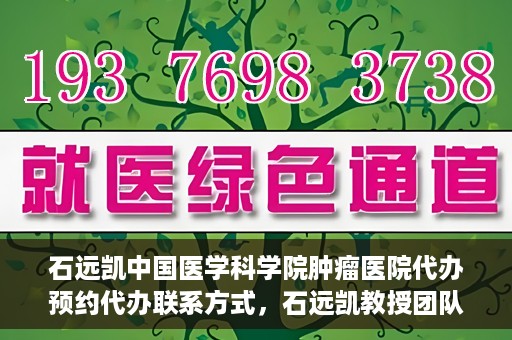 石远凯中国医学科学院肿瘤医院代办预约代办联系方式，石远凯教授团队预约挂号指南，中国医学科学院肿瘤医院代办联系方式揭秘