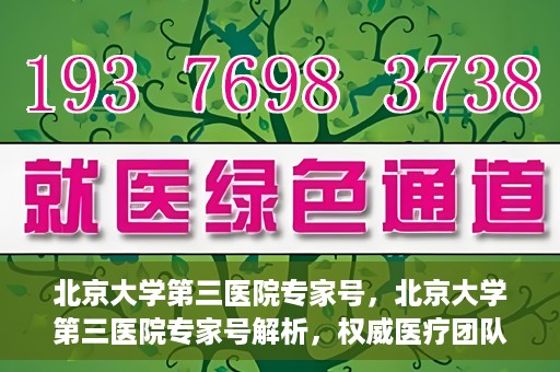 北京大学第三医院专家号，北京大学第三医院专家号解析，权威医疗团队的专业解读与诊疗服务