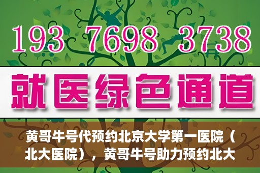 黄哥牛号代预约北京大学第一医院（北大医院），黄哥牛号助力预约北大医院——北京大学第一医院权威预约服务开启