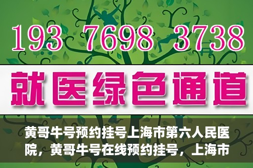 黄哥牛号预约挂号上海市第六人民医院，黄哥牛号在线预约挂号，上海市第六人民医院就医新选择