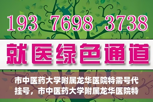 市中医药大学附属龙华医院特需号代挂号，市中医药大学附属龙华医院特需号源代挂号服务解析