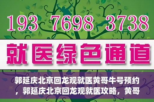 郭延庆北京回龙观就医黄哥牛号预约，郭延庆北京回龙观就医攻略，黄哥牛号预约全解析