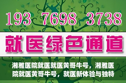 湘雅医院就医就医黄哥牛号，湘雅医院就医黄哥牛号，就医新体验与独特优势揭秘