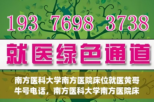 南方医科大学南方医院床位就医黄哥牛号电话，南方医科大学南方医院床位预约就医攻略，黄哥牛号电话一网打尽