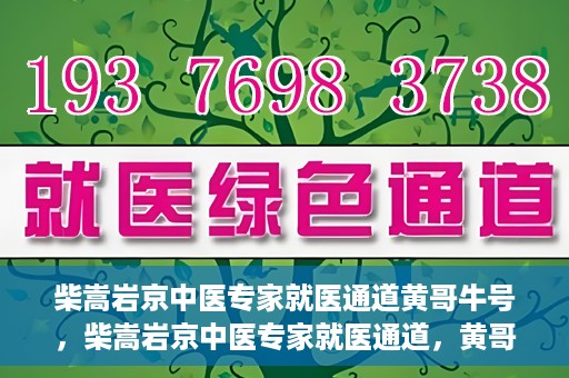柴嵩岩京中医专家就医通道黄哥牛号，柴嵩岩京中医专家就医通道，黄哥牛号助您轻松预约专家号