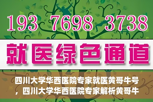 四川大学华西医院专家就医黄哥牛号，四川大学华西医院专家解析黄哥牛号背后的医疗奥秘