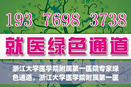 浙江大学医学院附属第一医院专家绿色通道，浙江大学医学院附属第一医院专家绿色通道，高效医疗服务的探索与实践