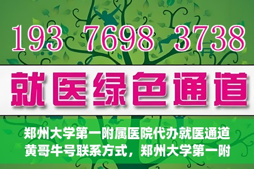 郑州大学第一附属医院代办就医通道黄哥牛号联系方式，郑州大学第一附属医院就医通道代办服务联系方式揭秘，黄哥牛号助您便捷就医！