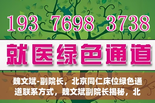 魏文斌-副院长，北京同仁床位绿色通道联系方式，魏文斌副院长揭秘，北京同仁医院床位绿色通道联系方式揭秘