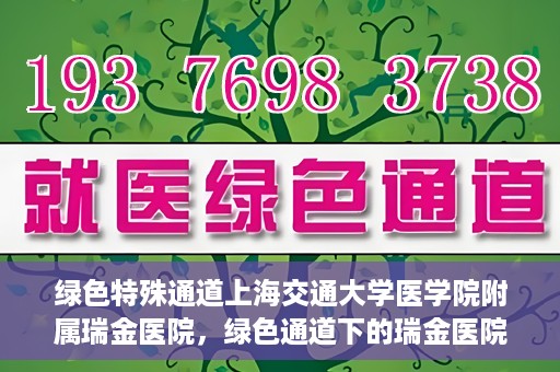绿色特殊通道上海交通大学医学院附属瑞金医院，绿色通道下的瑞金医院，探索医疗创新的绿色路径