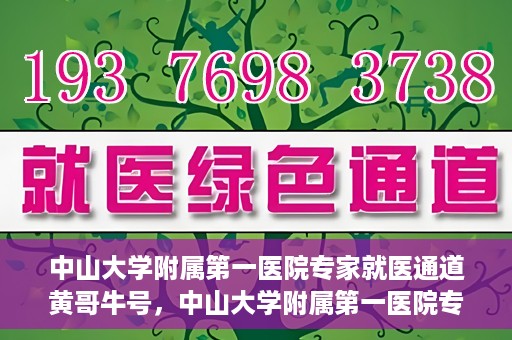 中山大学附属第一医院专家就医通道黄哥牛号，中山大学附属第一医院专家就医通道，黄哥牛号助您轻松挂号就医