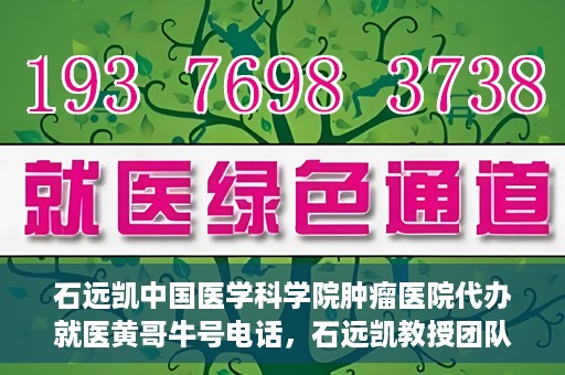 石远凯中国医学科学院肿瘤医院代办就医黄哥牛号电话，石远凯教授团队就医咨询热线，黄哥牛号电话预约挂号服务。