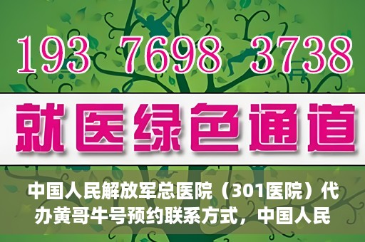 中国人民解放军总医院（301医院）代办黄哥牛号预约联系方式，中国人民解放军总医院（301医院）黄哥牛号预约联系方式全解析