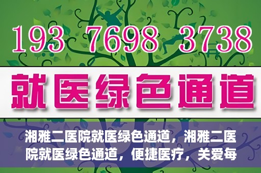 湘雅二医院就医绿色通道，湘雅二医院就医绿色通道，便捷医疗，关爱每一位患者健康之路