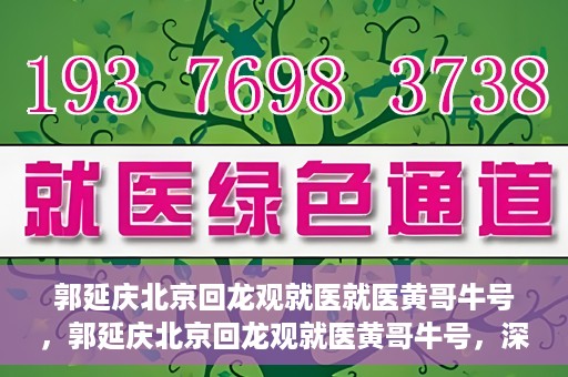 郭延庆北京回龙观就医就医黄哥牛号，郭延庆北京回龙观就医黄哥牛号，深度医疗体验与解读