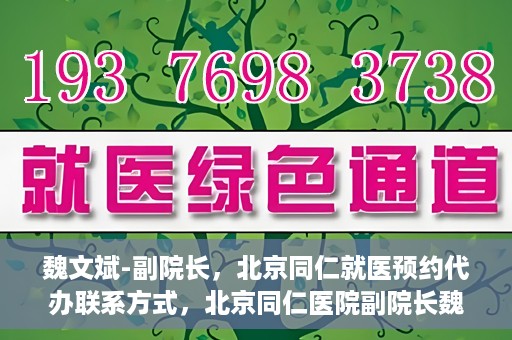 魏文斌-副院长，北京同仁就医预约代办联系方式，北京同仁医院副院长魏文斌，预约代办流程及联系方式解析