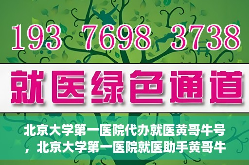 北京大学第一医院代办就医黄哥牛号，北京大学第一医院就医助手黄哥牛号助您轻松挂号就医