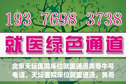 北京天坛医院床位就医通道黄哥牛号电话，天坛医院床位就医通道，黄哥牛号电话背后的就医故事与体验