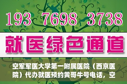 空军军医大学第一附属医院（西京医院）代办就医预约黄哥牛号电话，空军军医大学第一附属医院（西京医院）预约就医黄哥热线电话揭秘