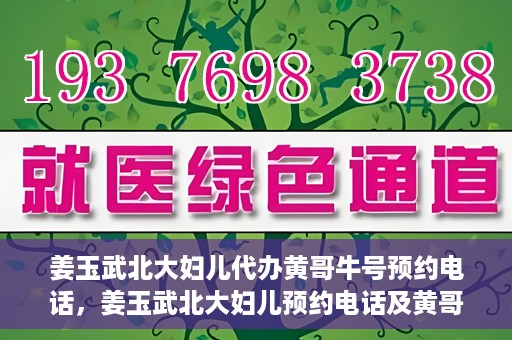 姜玉武北大妇儿代办黄哥牛号预约电话，姜玉武北大妇儿预约电话及黄哥牛号预约信息详解