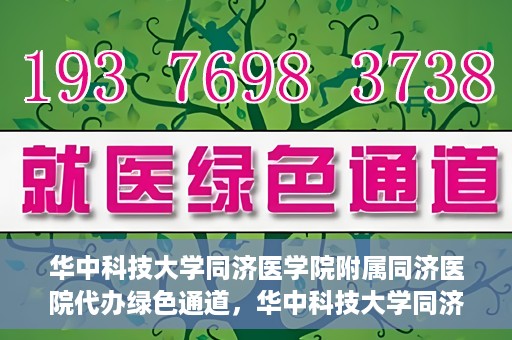 华中科技大学同济医学院附属同济医院代办绿色通道，华中科技大学同济医学院附属同济医院绿色通道代办服务解析