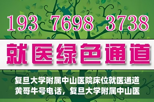 复旦大学附属中山医院床位就医通道黄哥牛号电话，复旦大学附属中山医院床位就医通道黄哥牛号电话详解，一站式解决就医难题的权威渠道揭秘