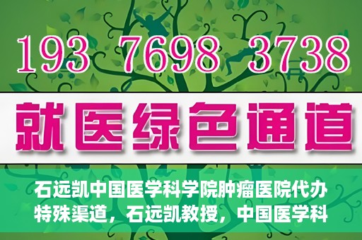 石远凯中国医学科学院肿瘤医院代办特殊渠道，石远凯教授，中国医学科学院肿瘤医院特殊渠道代办解析