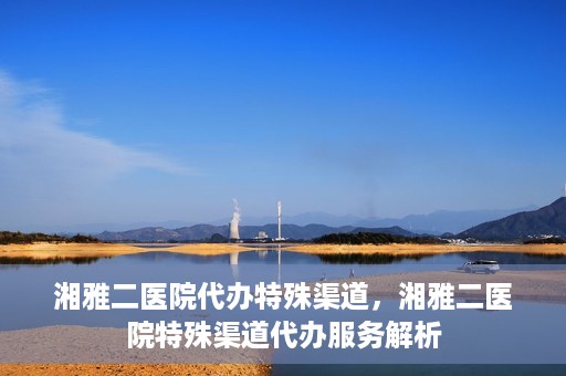 湘雅二医院代办特殊渠道，湘雅二医院特殊渠道代办服务解析